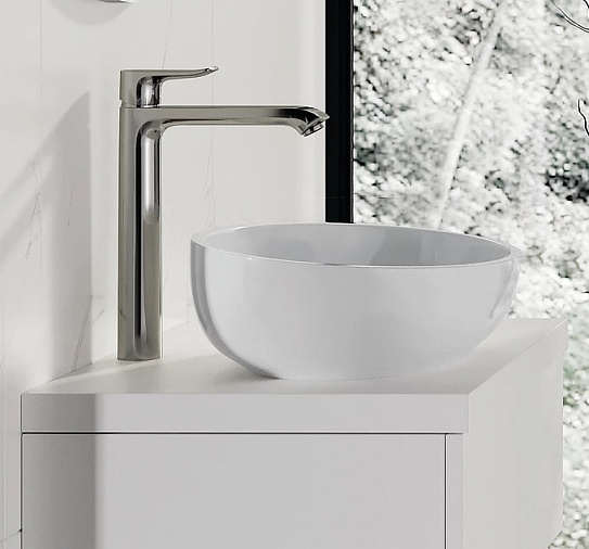 Раковина накладная 53 см овальная Sanita Luxe Ringo Cut 53х34