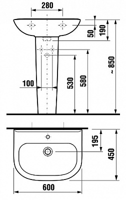 Раковина Jika Olymp 60