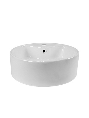 Раковина накладная круглая 41 MONTEREY ZT-8002B с отверстием под смеситель и переливом