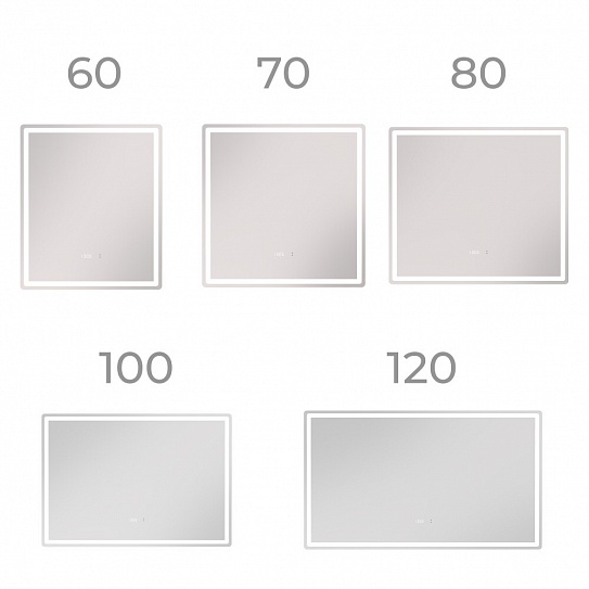 Зеркало в ванную 80х70 VIGO Geometry Luxe 800 на взмах