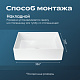 Раковина накладная 40 Sanita Luxe Novel Slim 40 прямоугольная 40х35