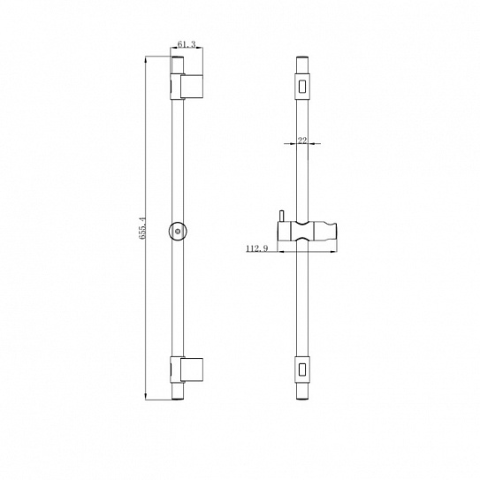 Штанга для душа Milardo Simp SIM6500M17