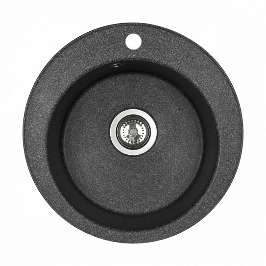 Мойка кухонная Шелли круглая графит AQUATON 1A734732SS210