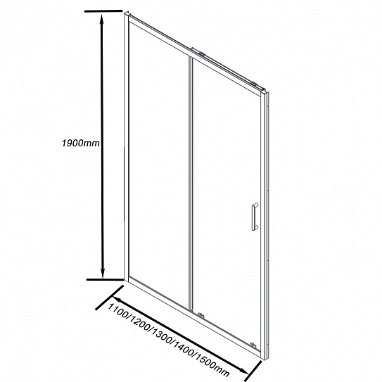 Дверь в нишу GoodDoor Cube КУ00026 110 черный КУ00026