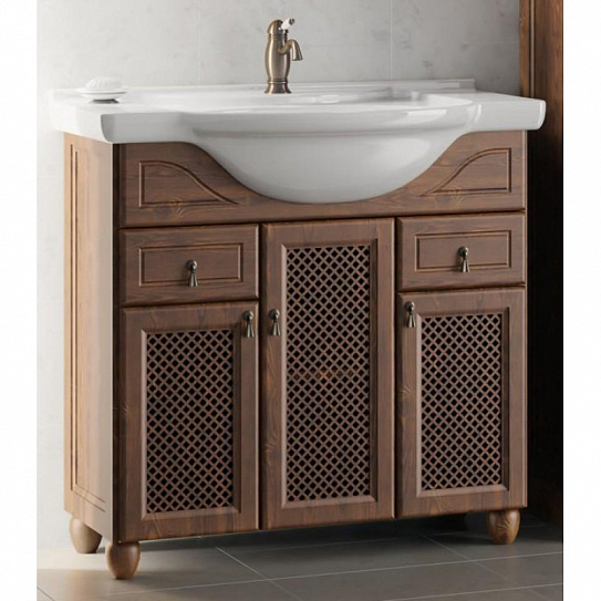 Тумба под раковину Opadiris ТИБЕТ 70 орех антик. (нагал) (дек.решетка)