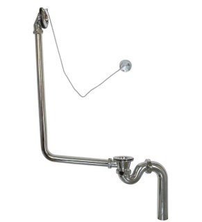 Слив-перелив для ванны с гидрозатвором BelBagno BB-OVF-02-CRM
