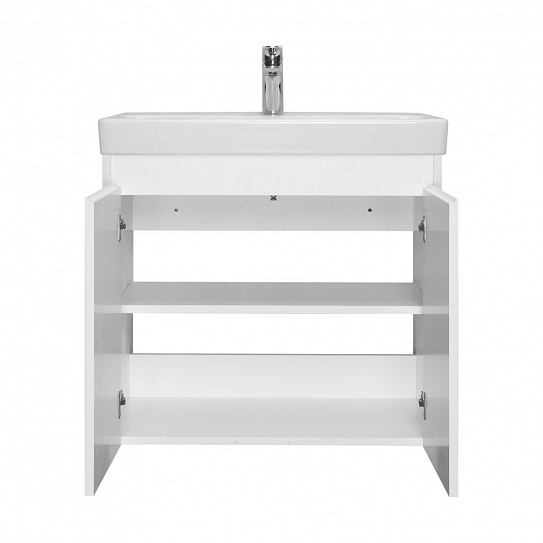 Тумба под раковину AQUATON Сканди Doors 70 белый глянец/белый матовый 1A278901SD010