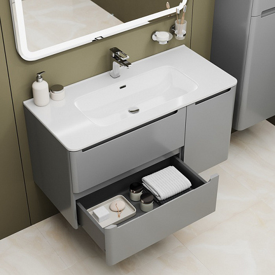 Тумба с умывальником подвесная Iddis Edifice 100 см EDI10L0i95K