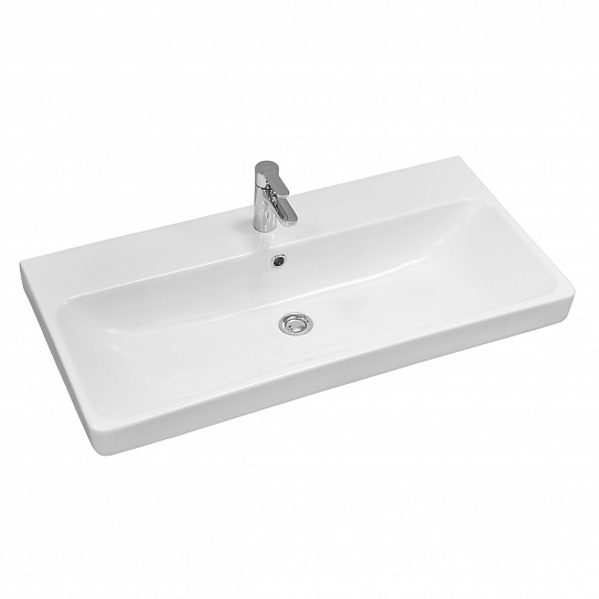 Тумба с раковиной Aquaton Оливия 90 грей, дуб ойстер 1A254401OLUG0