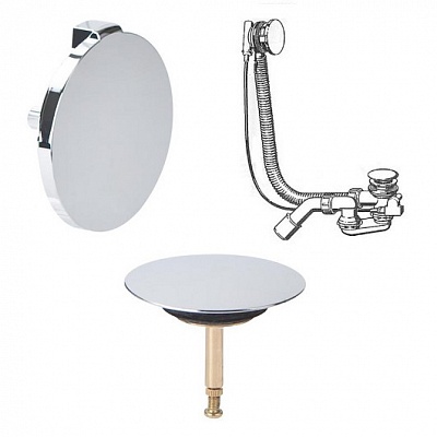 Villeroy&Boch слив-перелив удлиненный 72.5 см (хром) 90950461