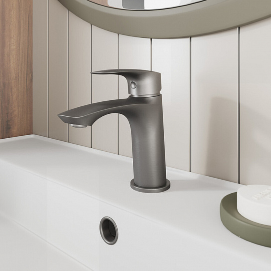 Смеситель для умывальника Milardo Rora, графит, RORGM00M01