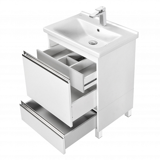 Тумба подвесная Акватон Капри 60 белый глянец 1A230101KP010