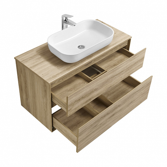Тумба под раковину Aquaton Либерти 100 дуб эльвезия 1A279601LYC70 (под рак. Элина 100)