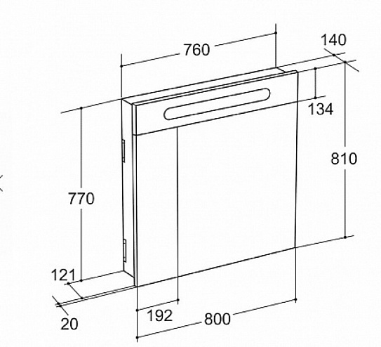 Зеркальный шкаф Roca Victoria Nord 80 белый глянец ZRU9000033