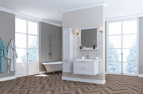 Зеркало Акватон Леон 80 Дуб белый 1A186402LBPS0