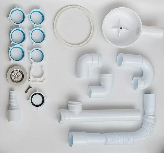 Сифон плоский для раковины над стиральной машиной Santek Пилот 1WH108698