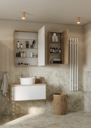 Зеркальный шкаф Aquaton Либерти 65 дуб эльвезия 1A279302LYC70