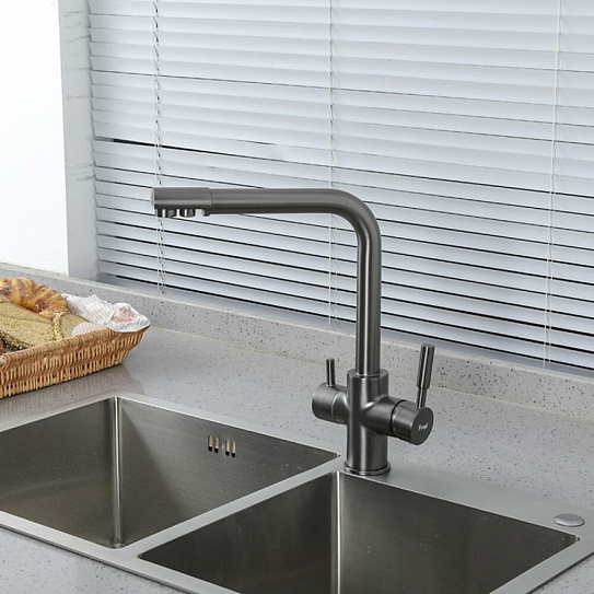 Смеситель для кухни со встроенным  краном под питьевую воду Frap F4352-9