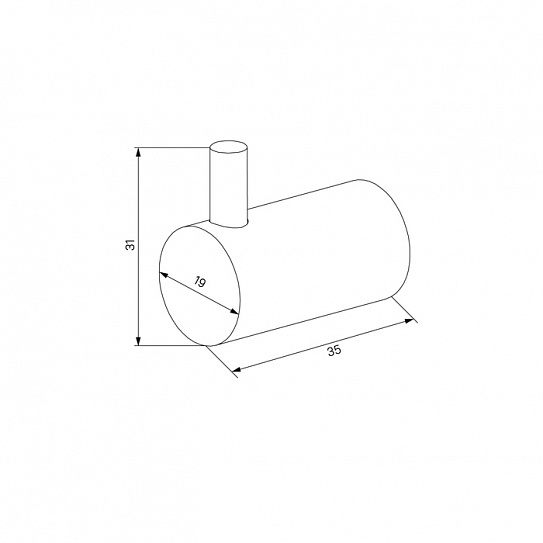 Комплект одинарных крючков IDDIS Petite черный матовый PET2SB3i41