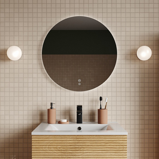 Зеркало в ванную 60 круглое с подсветкой и термообогревом Iddis Bild BIL60T0i98