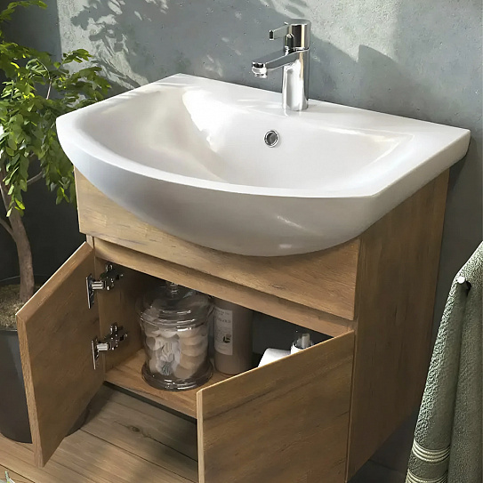 Раковина Santek Балтика 65 мебельная встраиваемая, полукруглая, керамика, 1WH207775