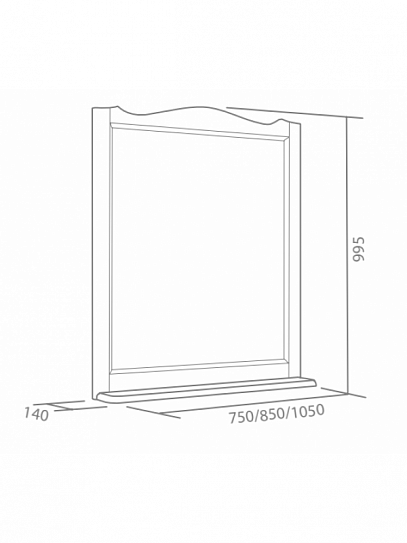 Зеркало Bas Версаль 105 орех МБ00170