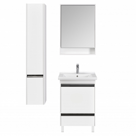 Шкаф-зеркало Акватон Капри 60 белый глянец 1A230302KP010