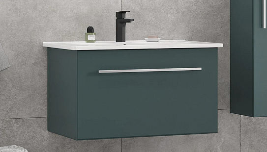 Тумба под раковину Posse 750-0-1 навесная верде Velvex tp POS OSK 751Y верде, дуб золотой (под раковину Оскар 750)