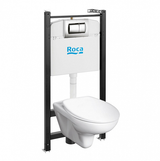 Комплект Roca Mateo 893100010 подвесной унитаз + инсталляция + кнопка
