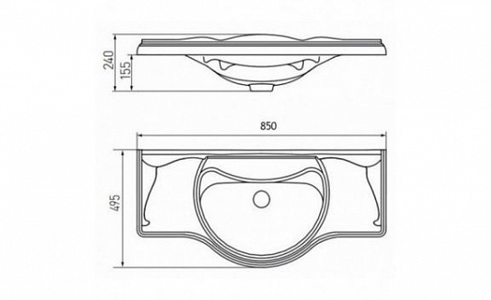 Раковина OPADIRIS America 85 (Roca)