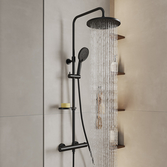 Душевая система с термостатом Milardo Ideal Spa ILSBLTHM89