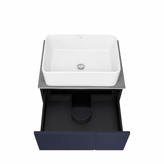 Тумба с раковиной Roca Luna 60 2 ящика ZRU9307766, синий