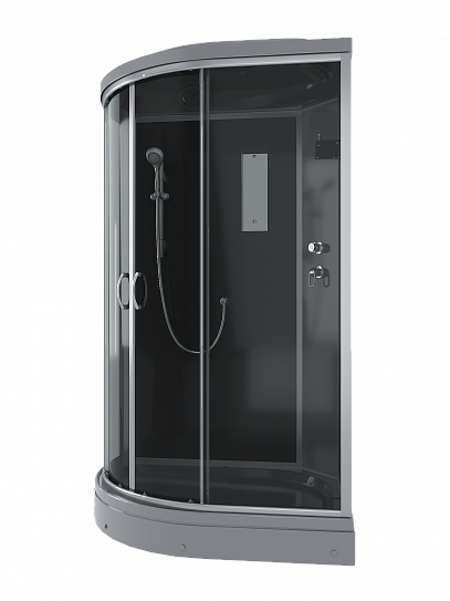 Душевая кабина угловая 120х80х215 ERLIT ER3512PL-C2-RUS_GRAY низкий поддон