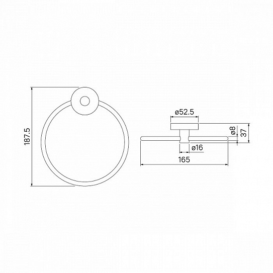 Полотенцедержатель кольцо Iddis Sena SENSSO0i51