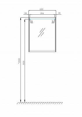 Зеркальный шкаф Aquaton Нортон 65 белый 1A249102NT010