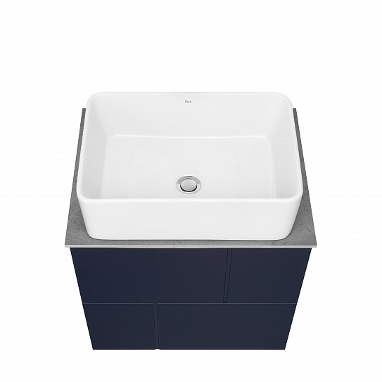 Тумба с раковиной Roca Luna 60 2 ящика ZRU9307766, синий