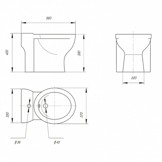 Биде Кировская керамика Омега/Олимп