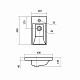 Раковина AQUATON Миранда 40 фарфор 1WH302500