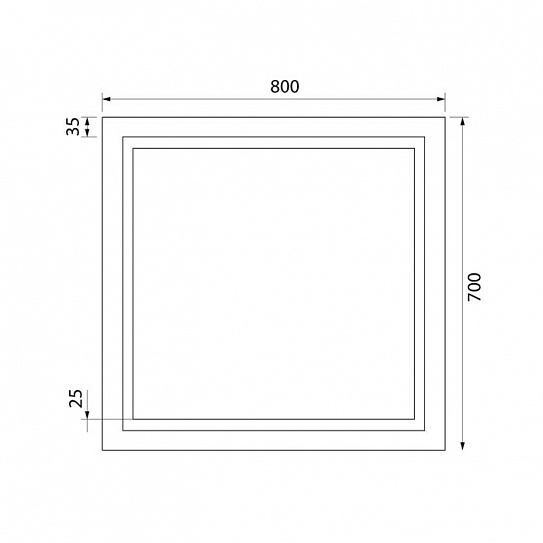Зеркало с подсветкой и термообогревом 80 см, IDDIS Zodiac ZOD80T0i98