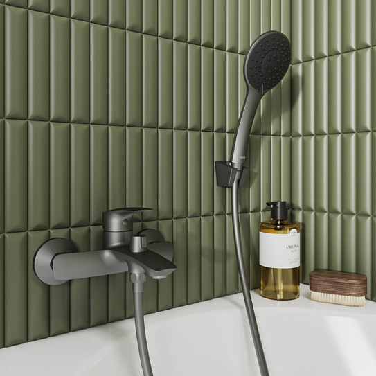 Смеситель для ванны, графит, Milardo Rora RORGM00M02