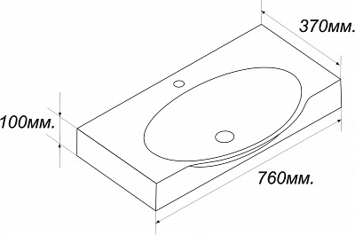 Умывальник Sanita Luxe Infinity76 INF76SLWB01