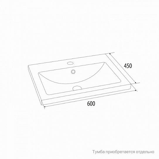 Раковина IDDIS Mirro 001, 0016000U28