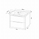 Тумба с умывальником (0177000i28), подвесная, 70 см, белый, Cloud X, IDDIS, CLX70W0i95K