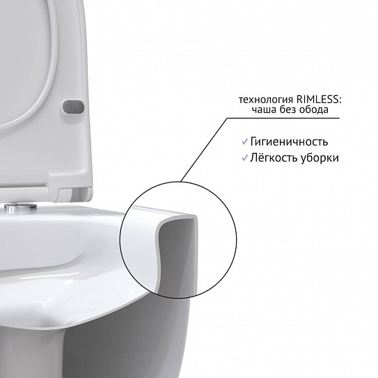 Унитаз подвесной безободковый Berges Ego Rr Real Rimless 082111RR
