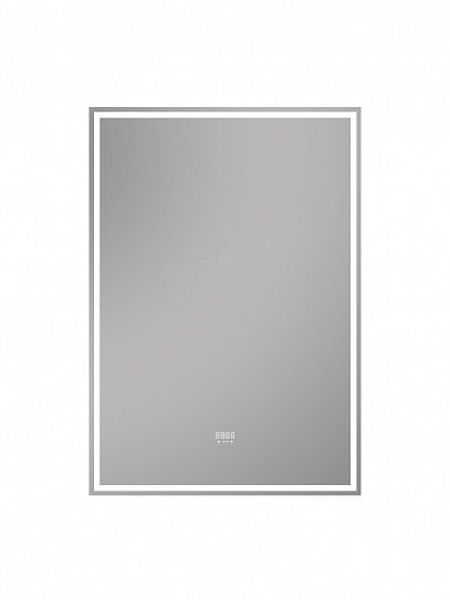 Зеркало для ванной 70х100 Аврора Monterey (подсветка, термообогрев, часы, сенсор на взмах)