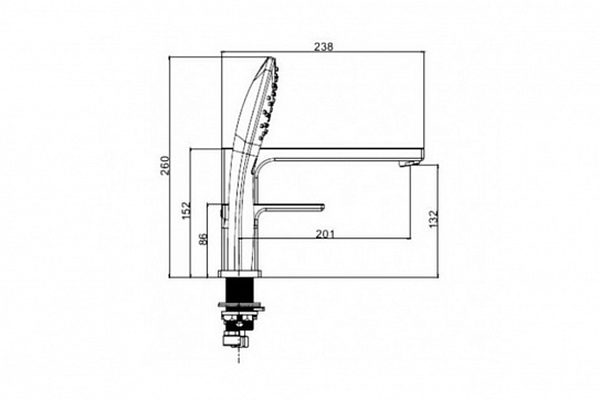 Смеситель для умывальника Gappo G1117-6