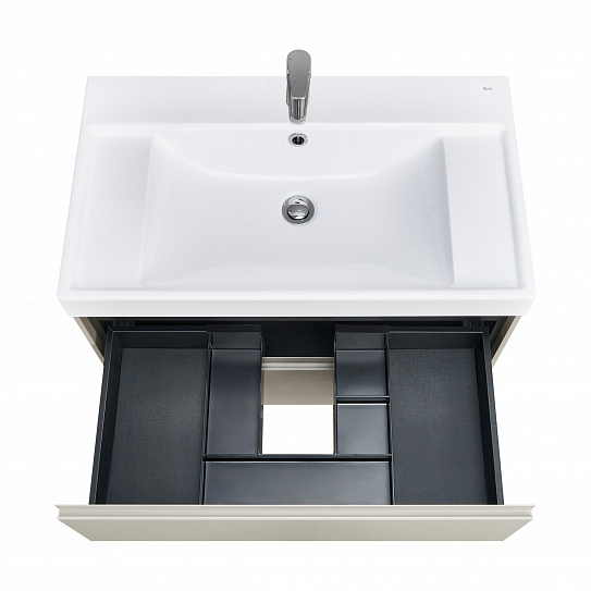 Тумба под раковину Roca Ona 800 бежево-серый матовый 2 ящика A857630510