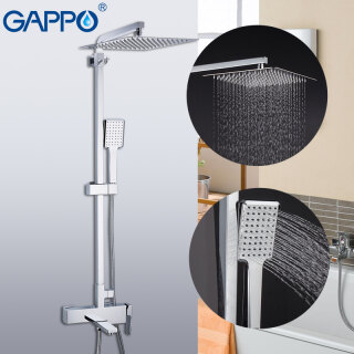Душевая система с тропическим душем Gappo G2418 хром