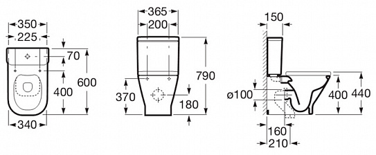 Бачок Roca The Gap Clean Rim 341730000