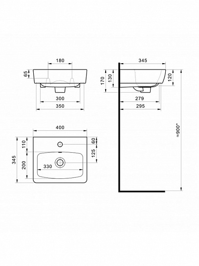 Раковина Santek Нео 40 1WH302183